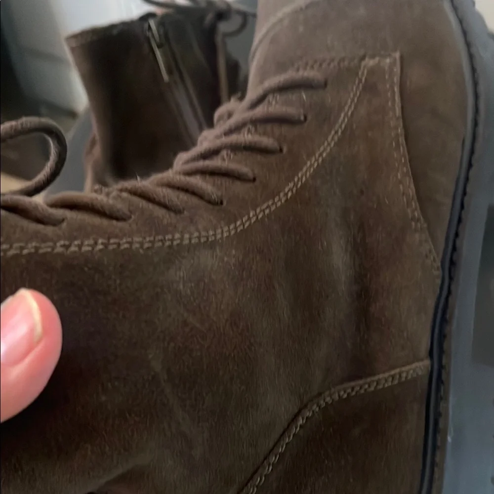Lucky Brand Brown Lace-Up Boots - Picture 1 of 4
